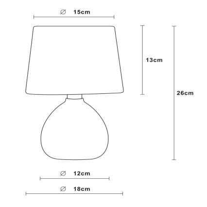 Lucide 47506/81/43 - Stolní lampa RAMZI 1xE14/40W/230V 26cm