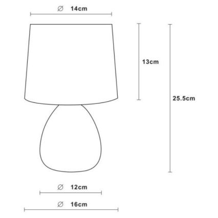 Lucide 47508/81/30 - Stolní lampa MARMO 1xE14/40W/230V černá