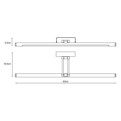 Lucide 48202/12/11 - LED Obrazové svítidlo GAVIN LED/13W/230V IP21 lesklý chrom