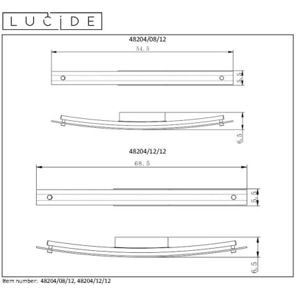 Lucide 48204/12/12 - LED Nástěnné svítidlo BOAZ LED/12W/230V IP21