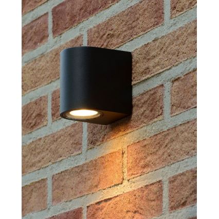 Lucide 69801/01/30 - Venkovní nástěnné svítidlo ZARO 1xGU10/35W/230V IP44 černá