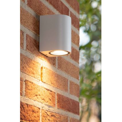 Lucide 69801/01/31 - Venkovní nástěnné svítidlo ZARO 1xGU10/35W/230V IP44 bílá