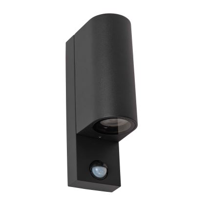 Lucide 69803/02/30 - Venkovní svítidlo se senzorem ZARO 2xGU10/7W/230V IP65 černá