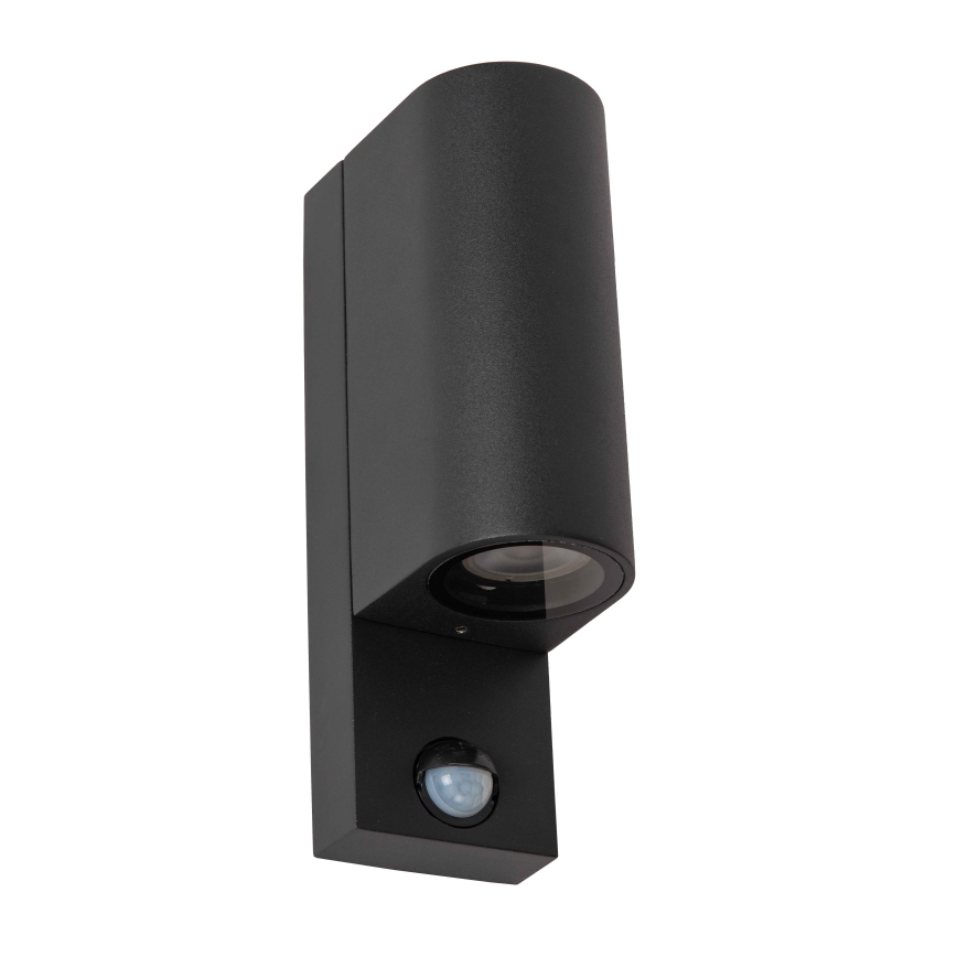 Lucide 69803/02/30 - Venkovní svítidlo se senzorem ZARO 2xGU10/7W/230V IP65 černá