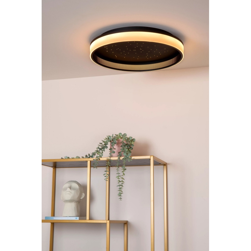 Lucide 71102/40/30 - LED Stmívatelné stropní svítidlo ESTREJA LED/40W/230V 2500-3000K pr. 40 cm černá + dákové ovládání