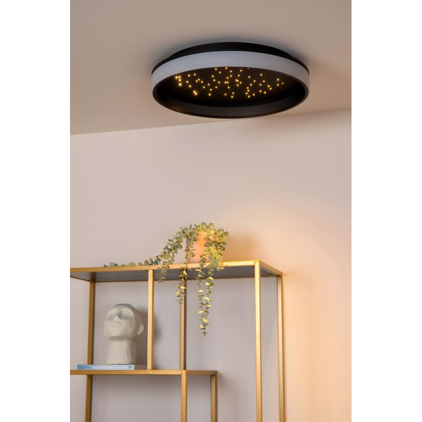 Lucide 71102/40/30 - LED Stmívatelné stropní svítidlo ESTREJA LED/40W/230V 2500-3000K pr. 40 cm černá + dákové ovládání