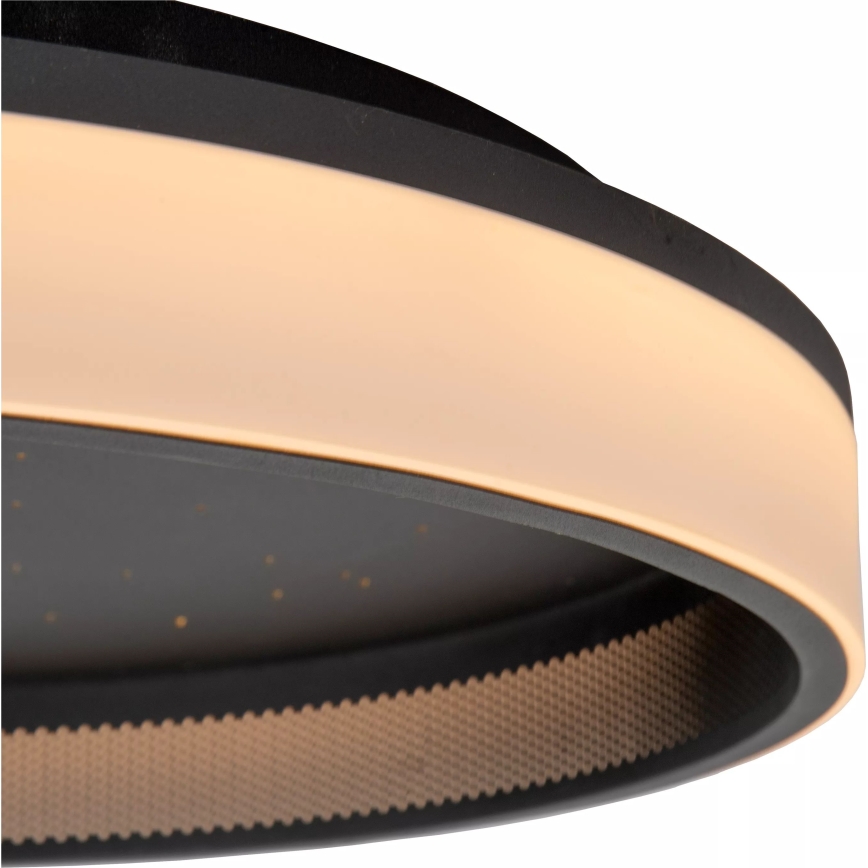 Lucide 71102/40/30 - LED Stmívatelné stropní svítidlo ESTREJA LED/40W/230V 2500-3000K pr. 40 cm černá + dákové ovládání