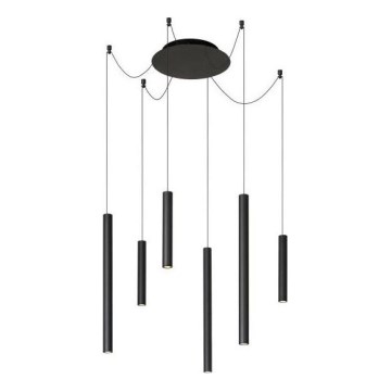 Lucide 74403/06/30 - LED Stmívatelný lustr na lanku LORENZ 6xLED/4W/230V pavouk černá