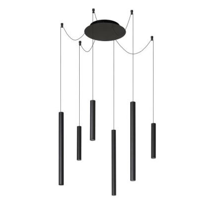 Lucide 74403/06/30 - LED Stmívatelný lustr na lanku LORENZ 6xLED/4W/230V pavouk černá