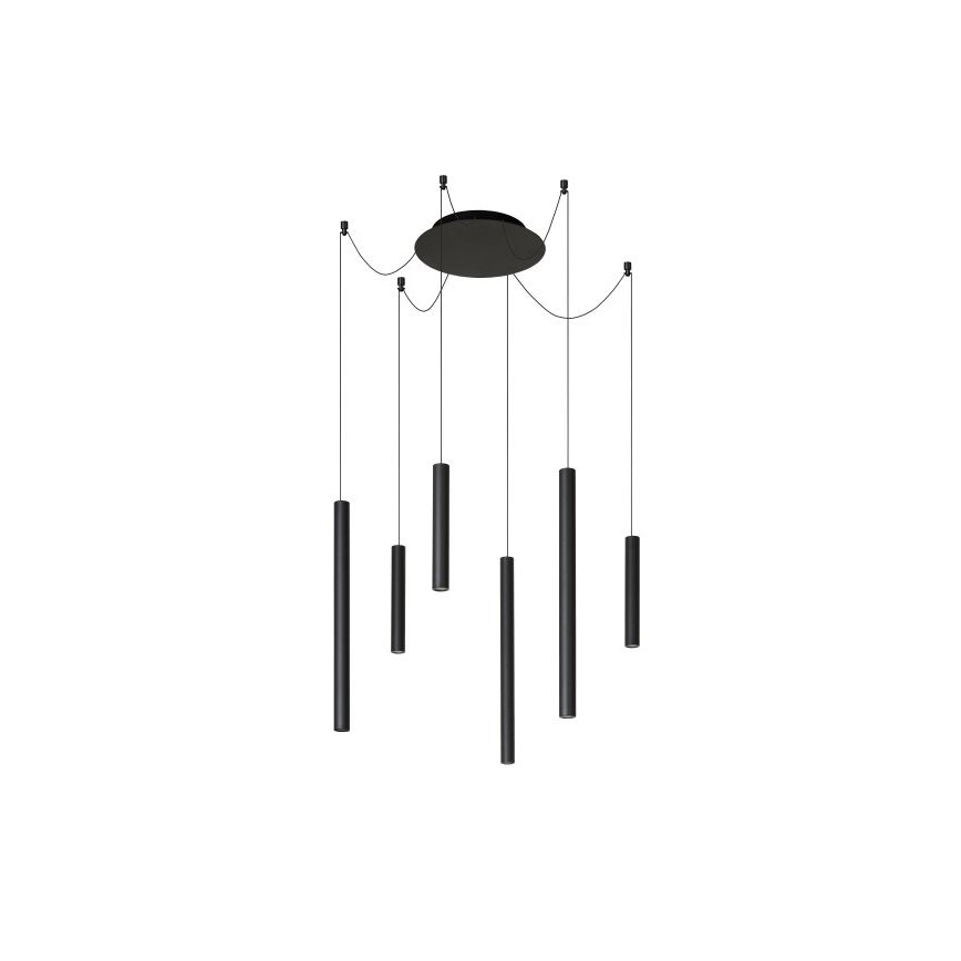 Lucide 74403/06/30 - LED Stmívatelný lustr na lanku LORENZ 6xLED/4W/230V pavouk černá