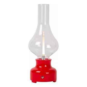Lucide 74516/02/32 - LED Stmívatelná dotyková stolní lampa JASON LED/2W/230V USB 2000 mAh červená