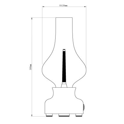 Lucide 74516/02/32 - LED Stmívatelná dotyková stolní lampa JASON LED/2W/230V USB 2000 mAh červená