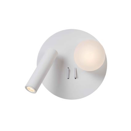 Lucide 77286/02/31 - LED Nástěnné svítidlo MATIZ 2xLED/3,5W/230V USB bílá