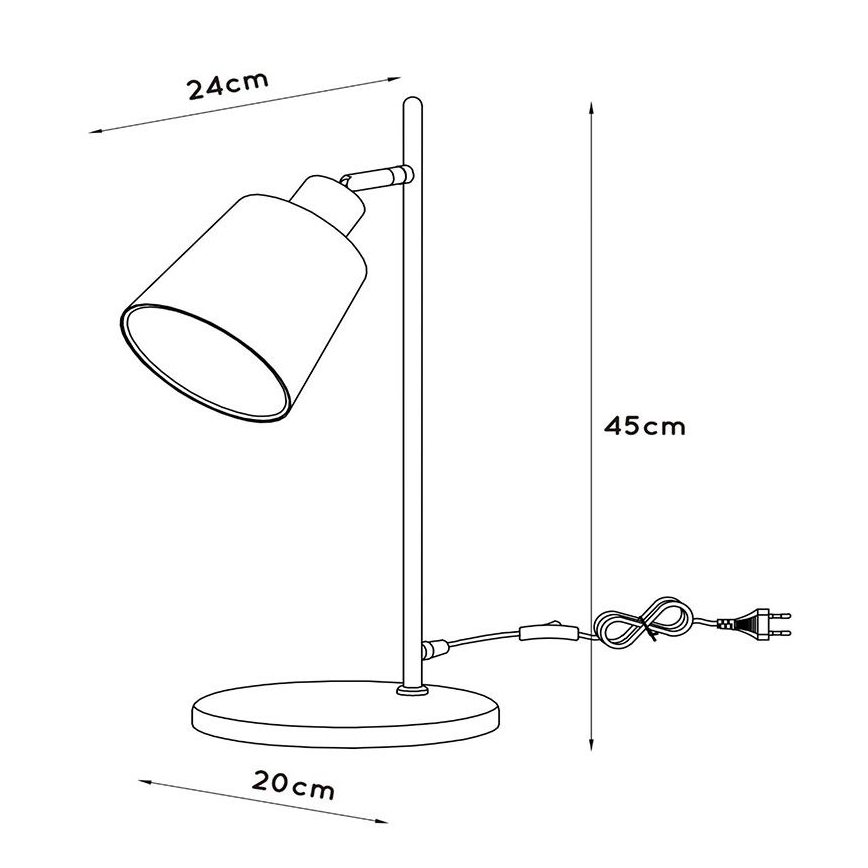 Lucide 77583/81/31 - Stolní lampa PIPPA 1xE27/25W/230V