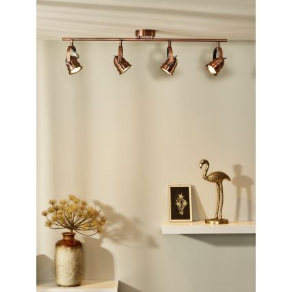 Lucide 77974/20/17 - LED bodové svítidlo CIGAL 4xGU10/5W/230V meď