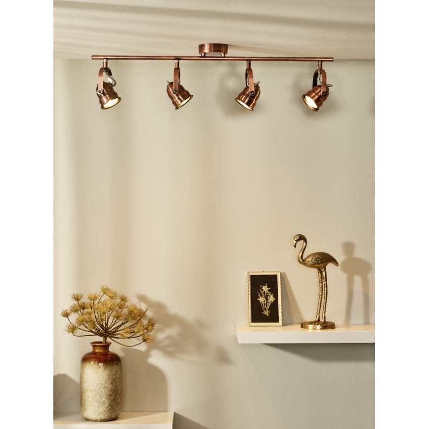 Lucide 77974/20/17 - LED bodové svítidlo CIGAL 4xGU10/5W/230V meď