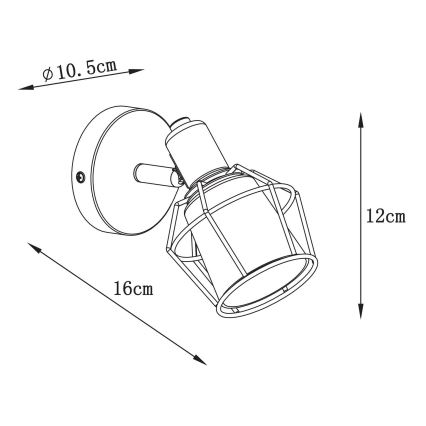 Lucide 77977/01/30 - Bodové svítidlo NILA 1xE14/25W/230V