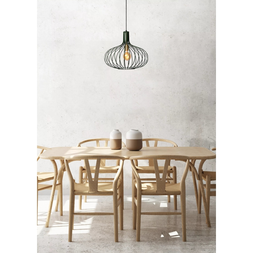 Lucide 78374/65/33 - Lustr na lanku MANUELA 1xE27/60W/230V pr. 65 cm zelená