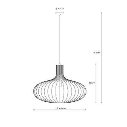Lucide 78374/65/33 - Lustr na lanku MANUELA 1xE27/60W/230V pr. 65 cm zelená