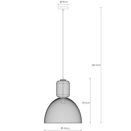 Lucide 78395/01/30 - Lustr na lanku GASSET 1xE27/60W/230V černá