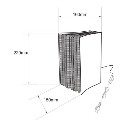 Lucide 78596/01/30 - Stolní lampa LIVRET 1xE14/25W/230V