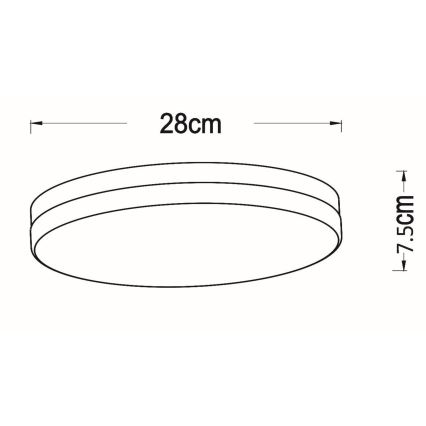 Lucide 79111/30/30 - LED Koupelnové stropní svítidlo se senzorem BISKIT LED/18W/230V pr. 28cm IP44 černá