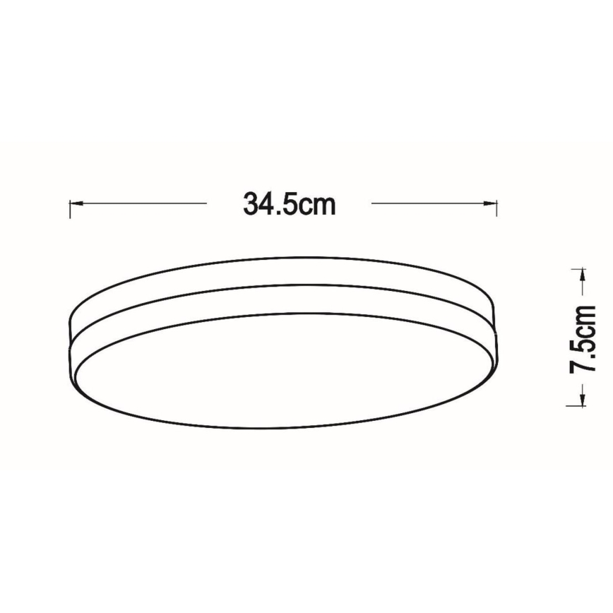 Lucide 79111/36/30 - LED Koupelnové stropní svítidlo se senzorem BISKIT LED/24W/230V pr. 34,5 cm IP44 černá