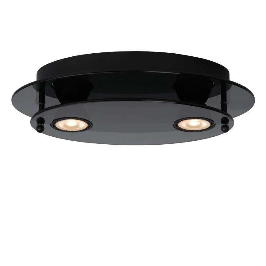 Lucide 79181/02/30 - Stropní svítidlo OKNO 2xGU10/5W/230V černá