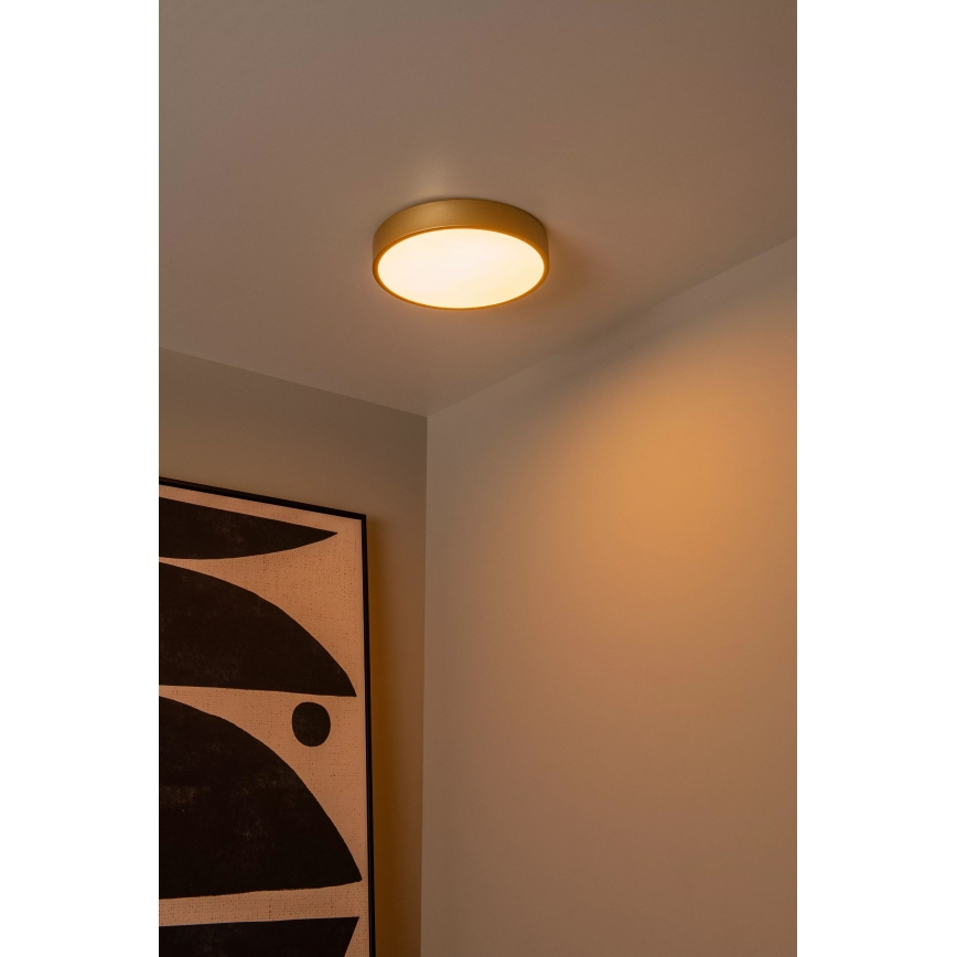 Lucide 79185/30/02 - LED Stmívatelné stropní svítidlo UNAR LED/18W/230V pr. 30 cm zlatá