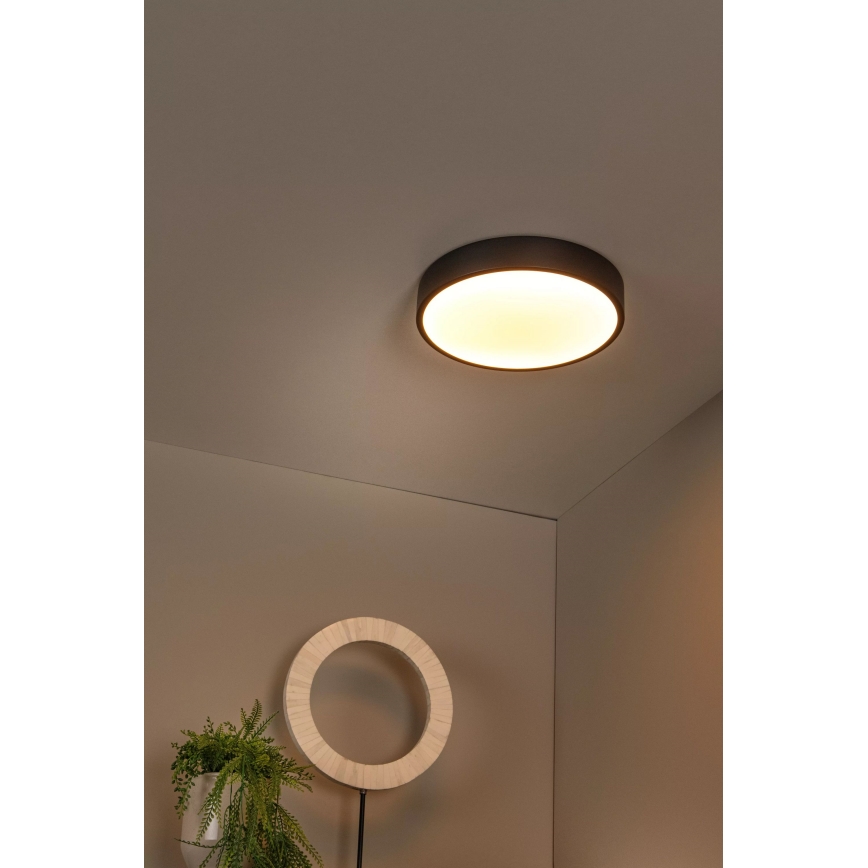 Lucide 79185/30/30 - LED Stmívatelné stropní svítidlo UNAR LED/18W/230V pr. 30 cm černá