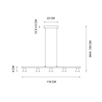 Lucide 79482/30/12 - LED Stmívatelný lustr na lanku DELANO 5xLED/5W/230V