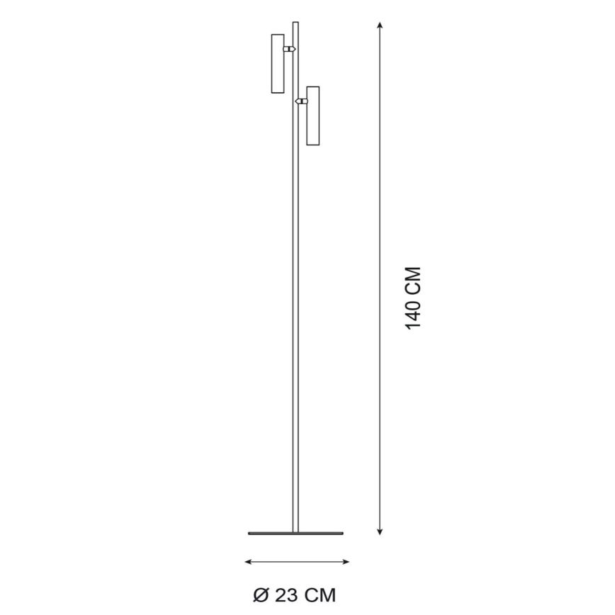 Lucide 79781/10/30 - LED Stmívatelná stojací lampa PHILON 2xLED/4,5W/230V