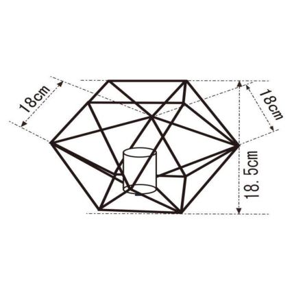 Lucide 80502/01/29 - Stolní lampa OCTAGON 1xE27/40W/230V černá