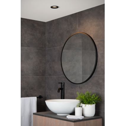 Lucide 09923/01/30 - Koupelnové podhledové svítidlo ZIVA 1xGU10/50W/230V IP44 černá