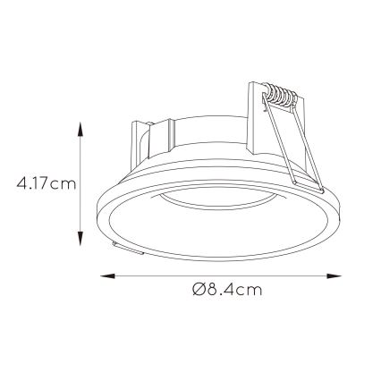 Lucide 09923/01/30 - Koupelnové podhledové svítidlo ZIVA 1xGU10/50W/230V IP44 černá