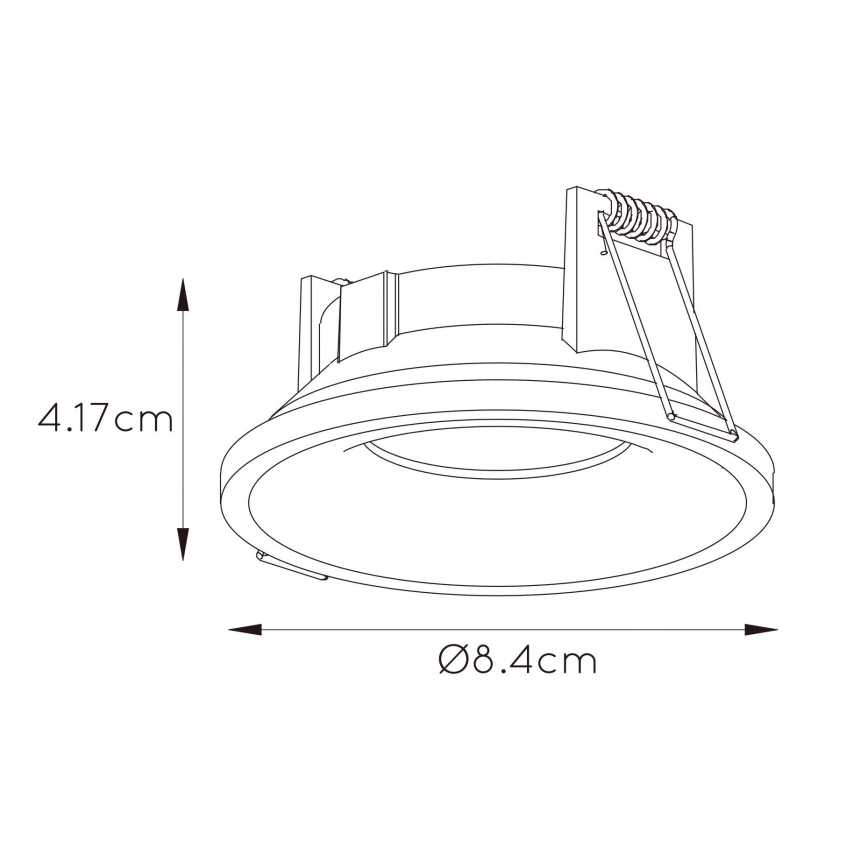 Lucide 09923/01/30 - Koupelnové podhledové svítidlo ZIVA 1xGU10/50W/230V IP44 černá