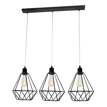 Lustr KARO 3xE27/15W/230V černá
