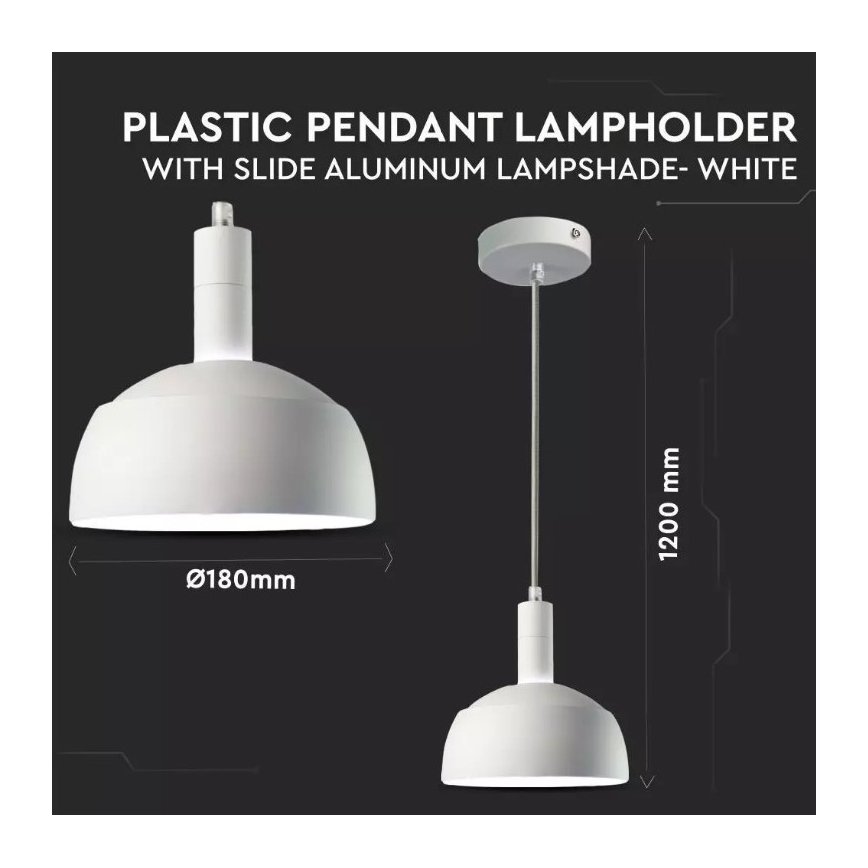 Lustr na lanku 1xE14/60W/230V bílá