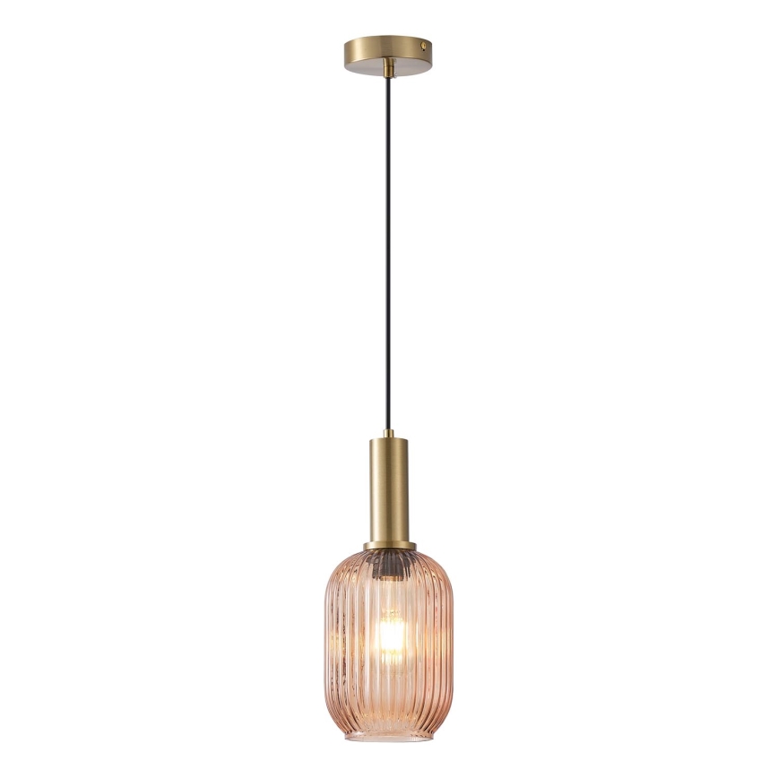 Lustr na lanku 1xE27/15W/230V hnědá