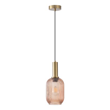 Lustr na lanku 1xE27/15W/230V hnědá
