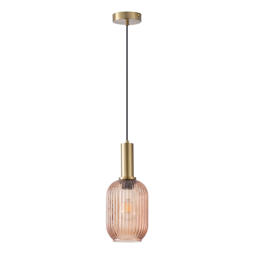 Lustr na lanku 1xE27/15W/230V hnědá