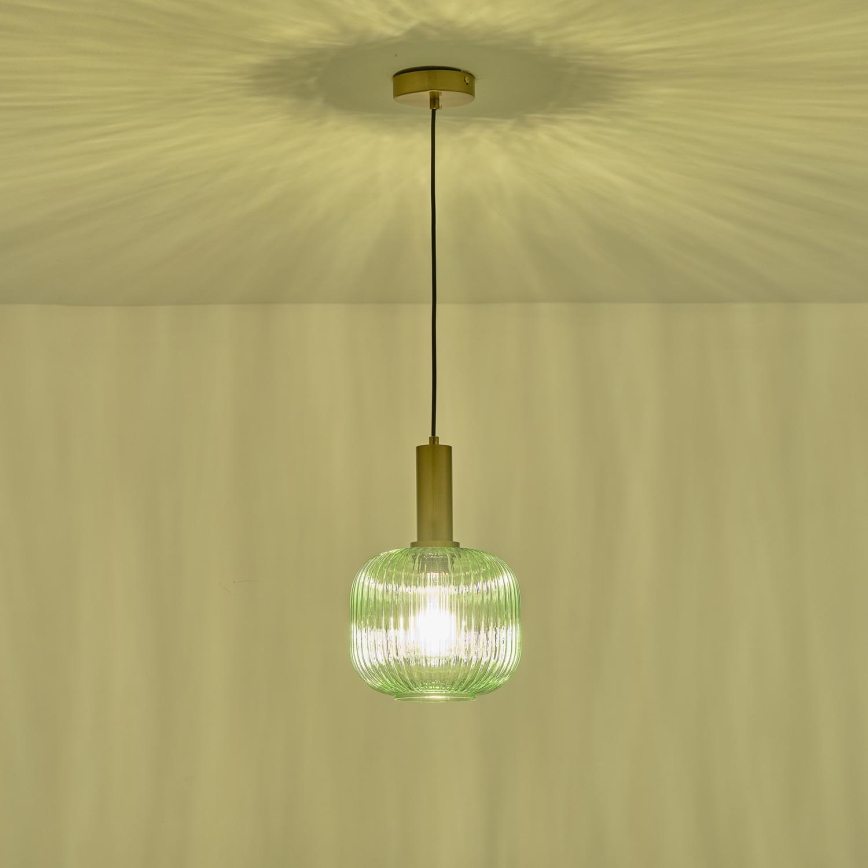 Lustr na lanku 1xE27/15W/230V zelená