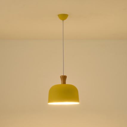 Lustr na lanku 1xE27/15W/230V žlutá