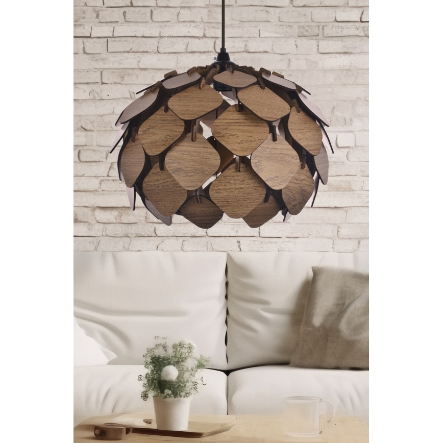 Lustr na lanku 1xE27/40W/230V hnědá