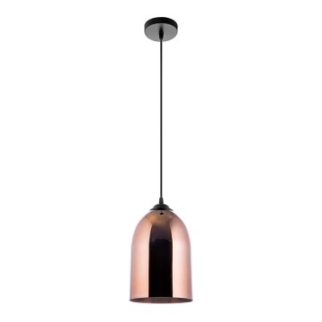 Lustr na lanku 1xE27/60W/230V pr. 17 cm měděná