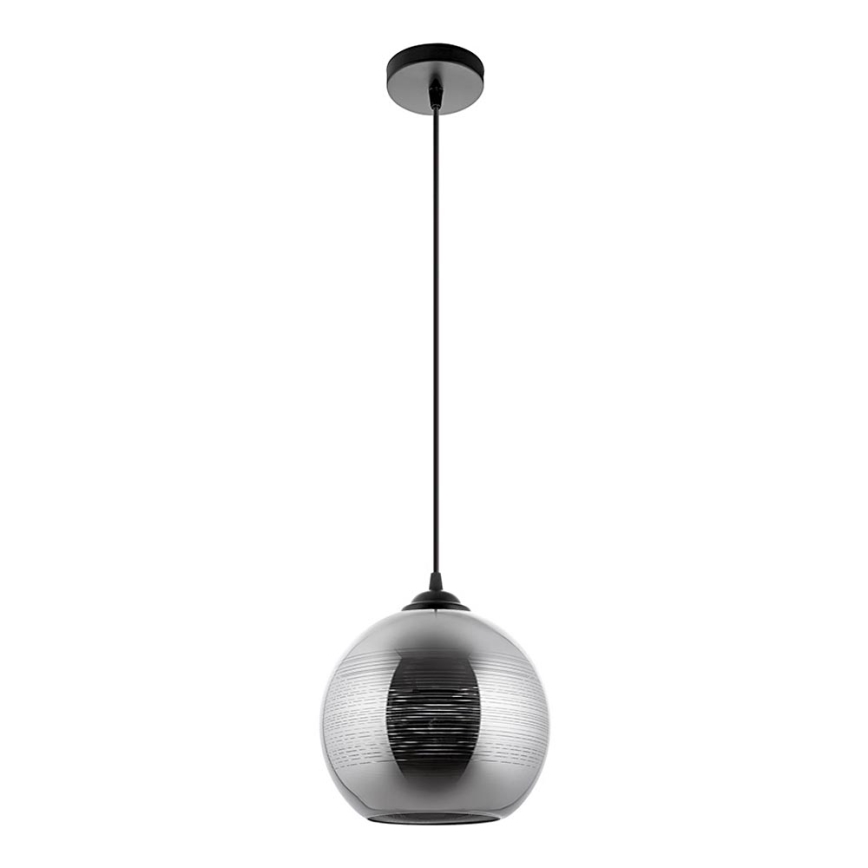 Lustr na lanku 1xE27/60W/230V pr. 20 cm černá