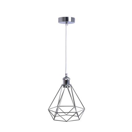 Lustr na lanku 1xE27/60W/230V pr. 22 cm lesklý chrom