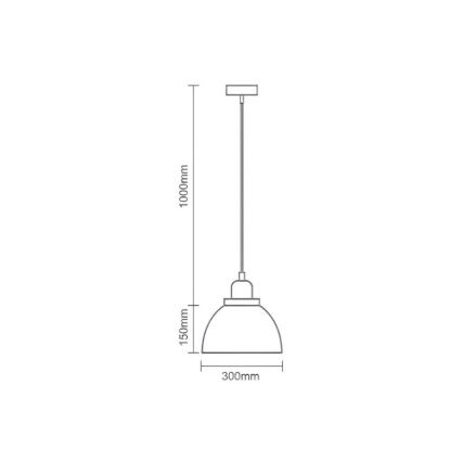 Lustr na lanku 1xE27/60W/230V pr. 30 cm
