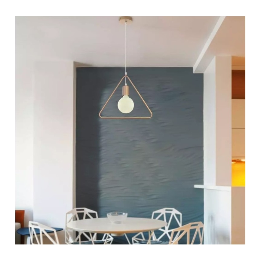 Lustr na lanku 1xE27/60W/230V trojúhelník