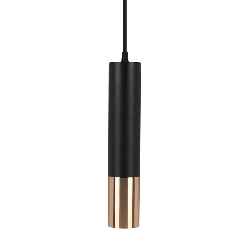 Lustr na lanku 1xGU10/35W/230V 30 cm černá/zlatá